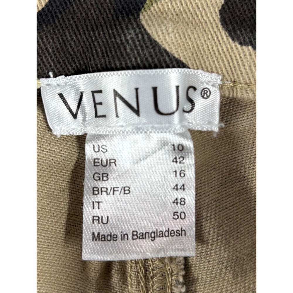 Venus Green Camo Cropped Stretch Cotton Blend Denim 10 Grunge Streetwear - Picture 4 of 9